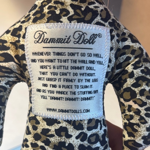 Dammit Doll Leopard Print Stress Toy - Picture 2 of 4